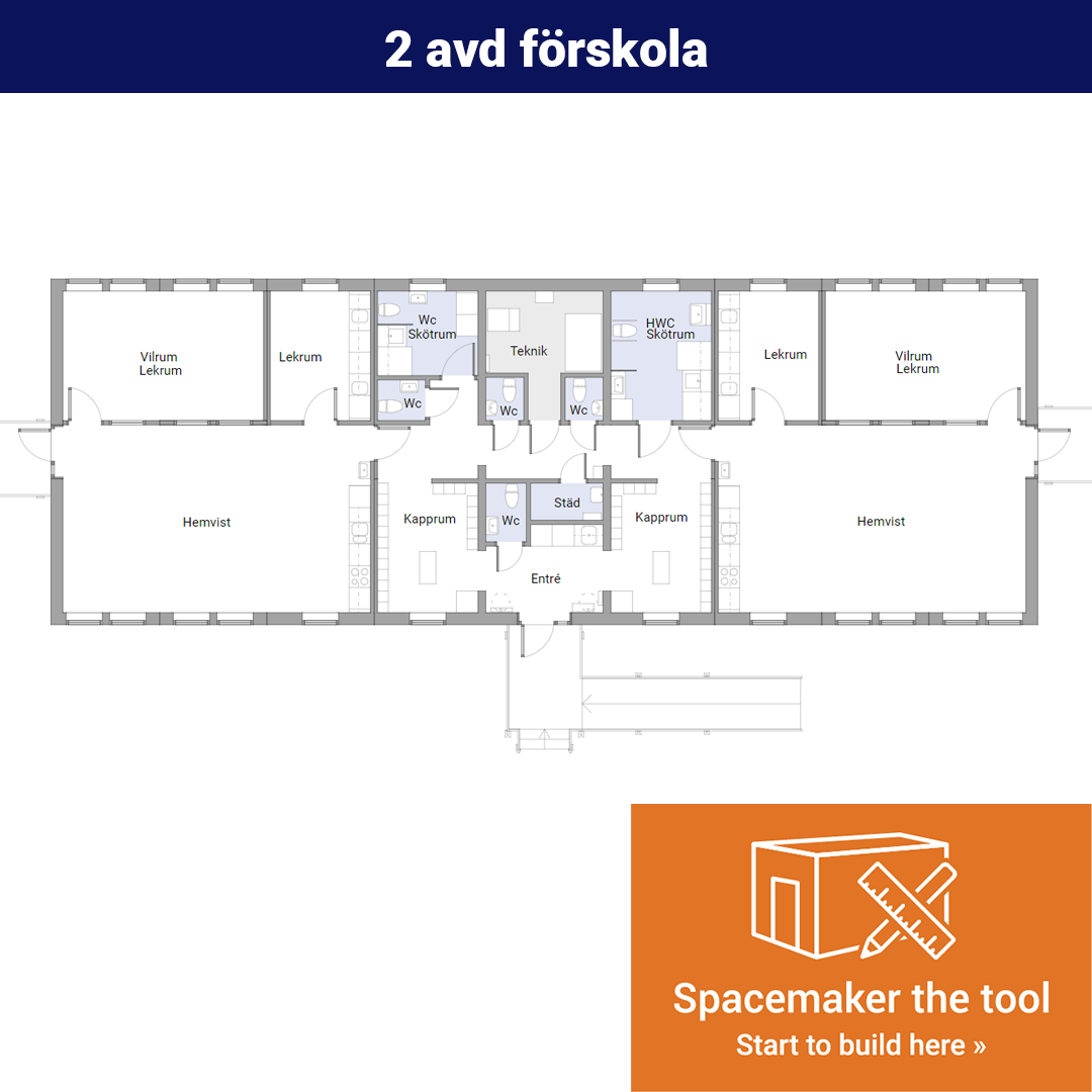 2 avdelningar förskola